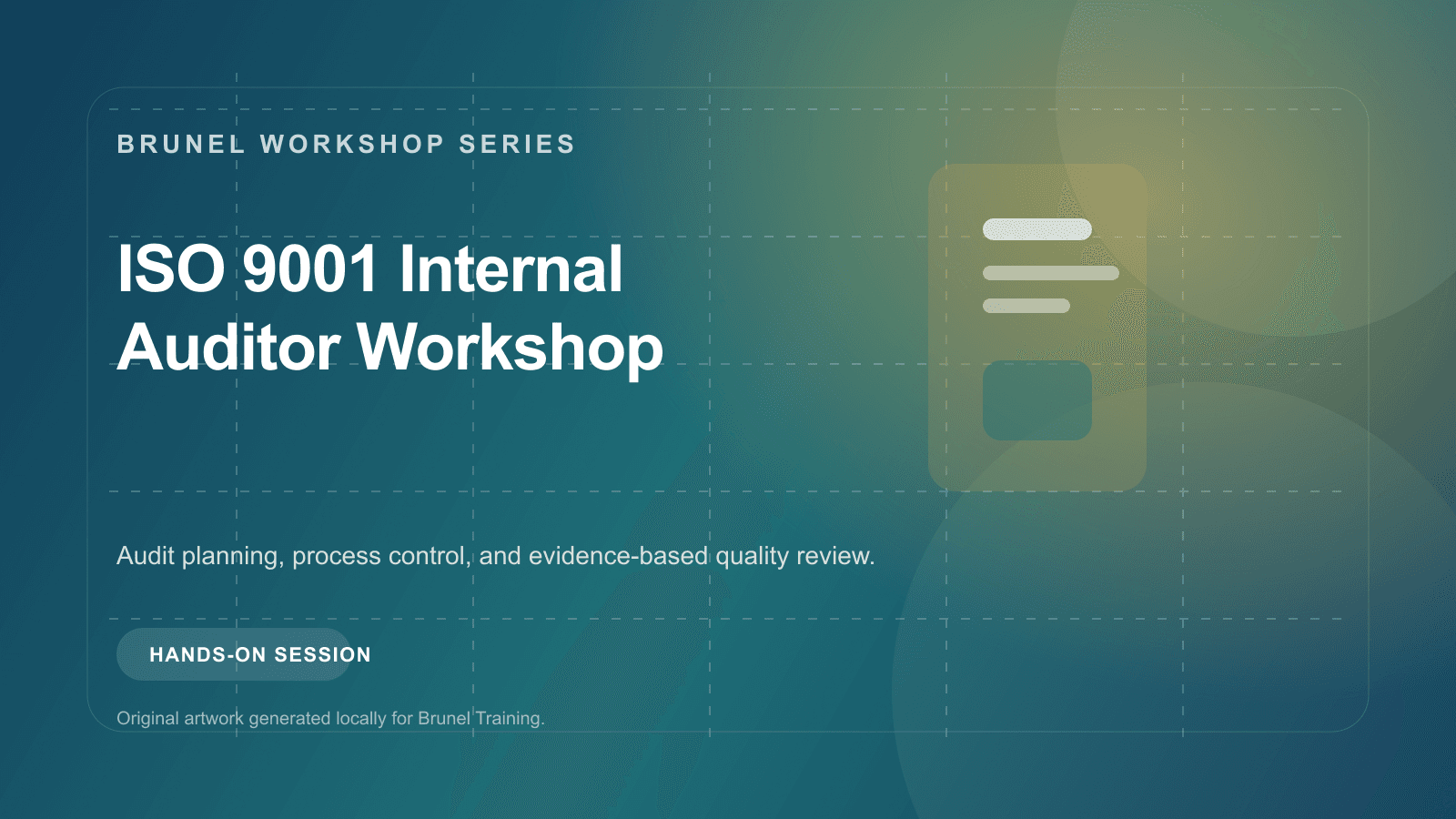 ISO 9001 Internal Auditor Workshop
