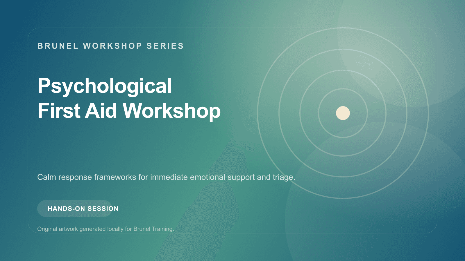 Psychological First Aid Workshop